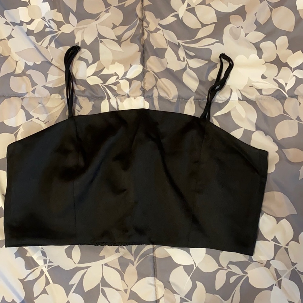Zara black crop top